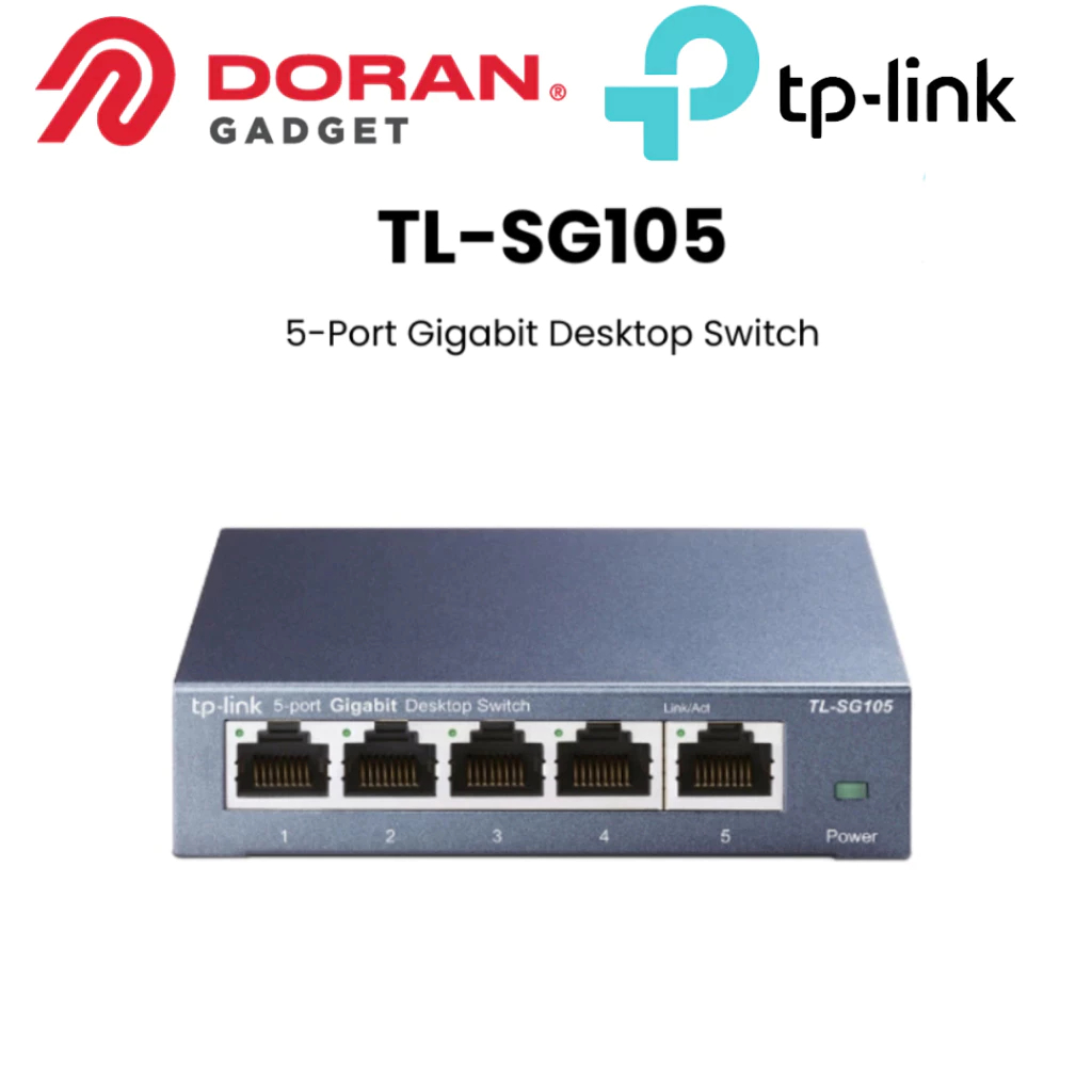 TP-Link SG105 Desktop Switch Hub 5 Port TL-SG105 10/100/1000Mbps - การรับประกันอย่างเป็นทางการ