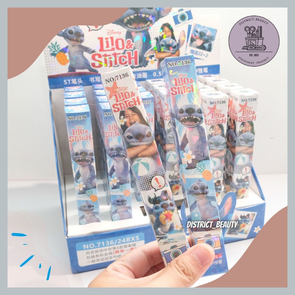 BLIND BOX STITCH PEN LILO SERIES MYSTERY PRINT PEN STITCH PEN GEL BLIND BOX CUTE