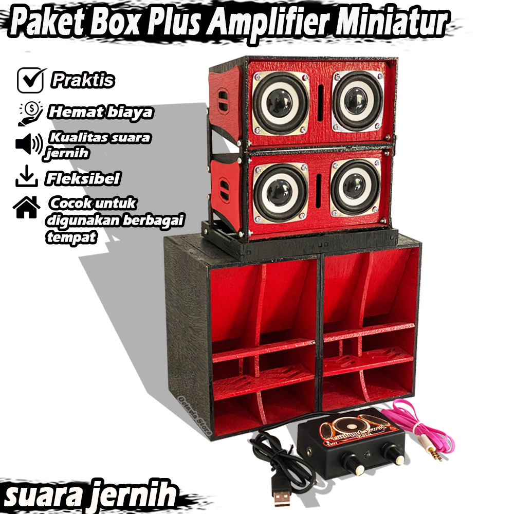 MERAH Miniature F1 3 INCH RED Speaker Box พร้อมใช้งาน