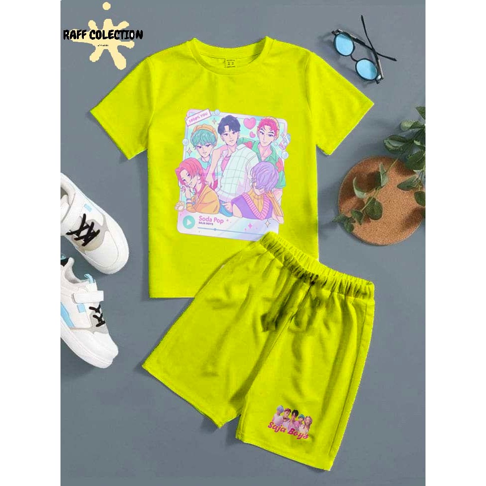 [FREE NAME] ชุดเสื้อยืดเด็ก KPOP SODA POP Motif วัสดุพรีเมี่ยม UNISEX