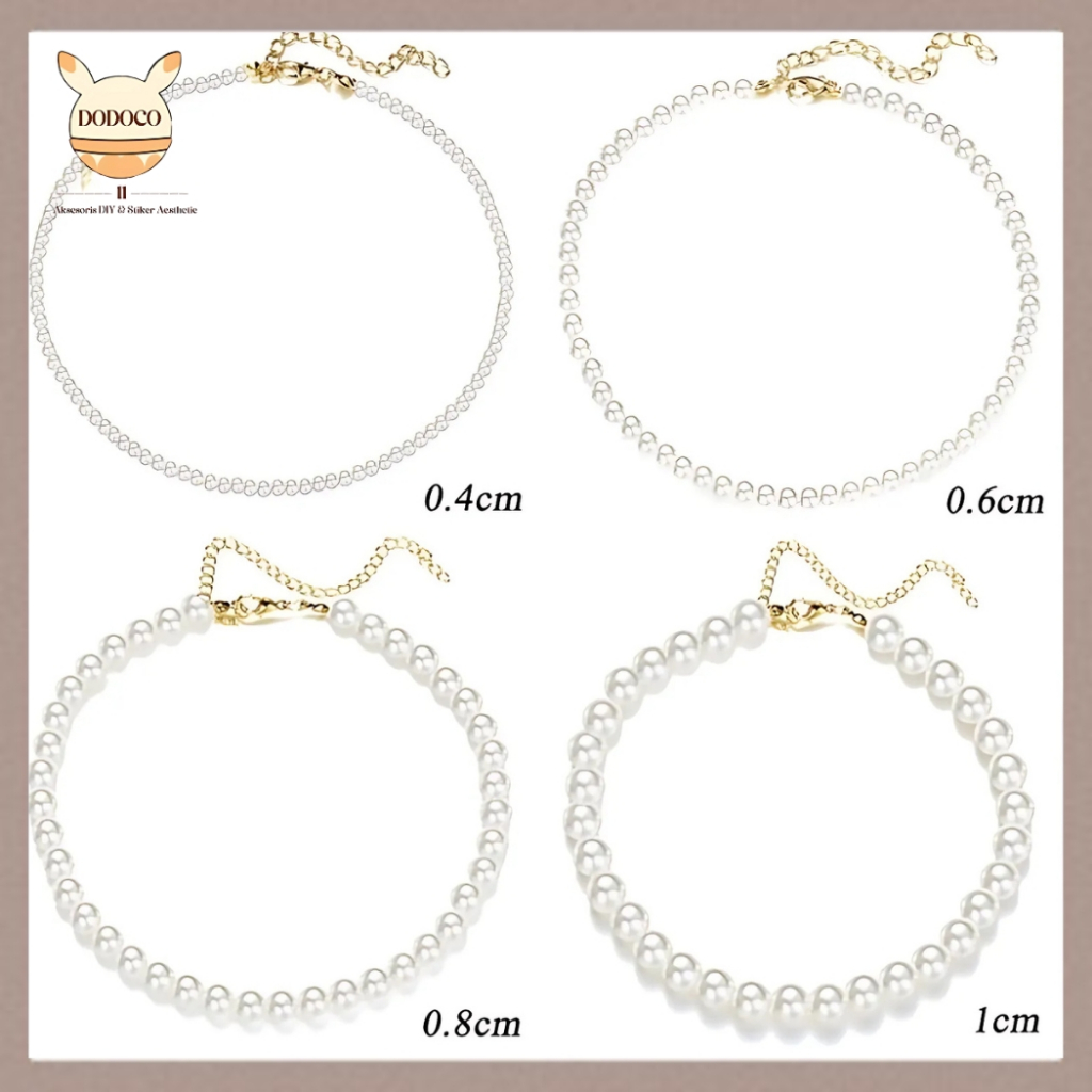 DDC สร้อยคอปาร์ตี้ผู้หญิง Pearl Chain Choker สร้อยคอแฟชั่น DJ-K08