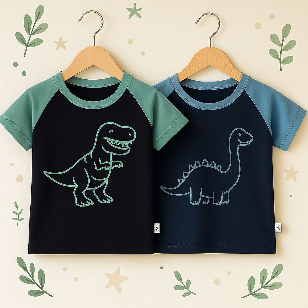 KATUN Brontosaurus & T-Shirt for Boys Age 1-4 Years Premium Cotton