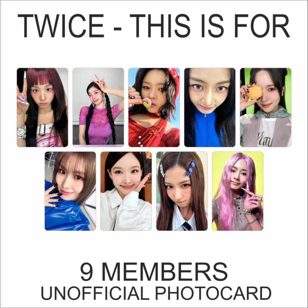 TWICE THIS IS สําหรับ Nayeon Tzuyu Mina Photocard Kpop