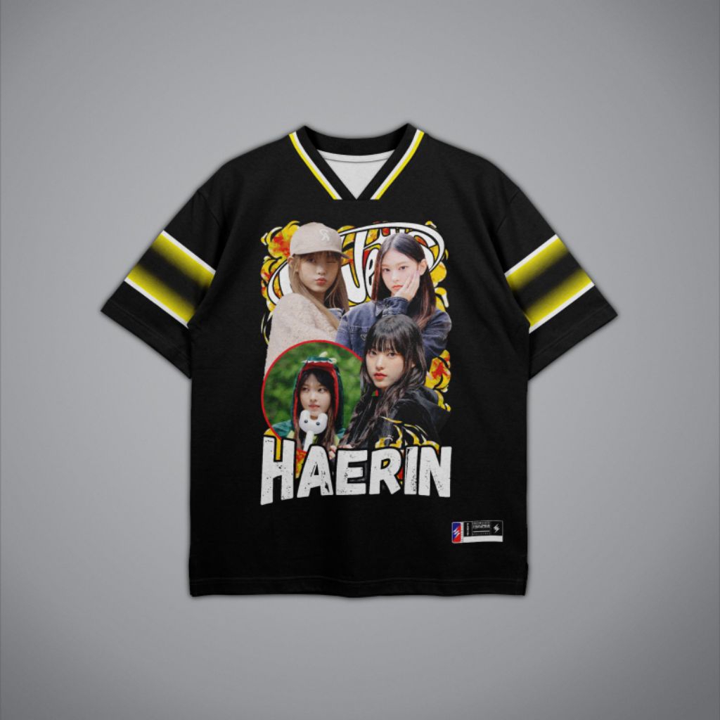HAERIN NEWJEANS JERSEY OVERSIZE JERSEY KPOP เสื้อยืด