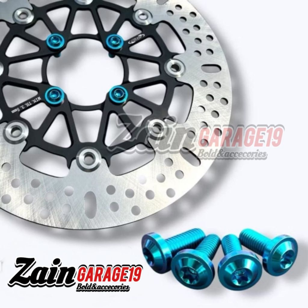 TITANIUM DISK TITANIUM BOLT DISC TITANIUM DISC BOLT สําหรับทุกประเภทของรถจักรยานยนต์ FULL DRAT GR5 (