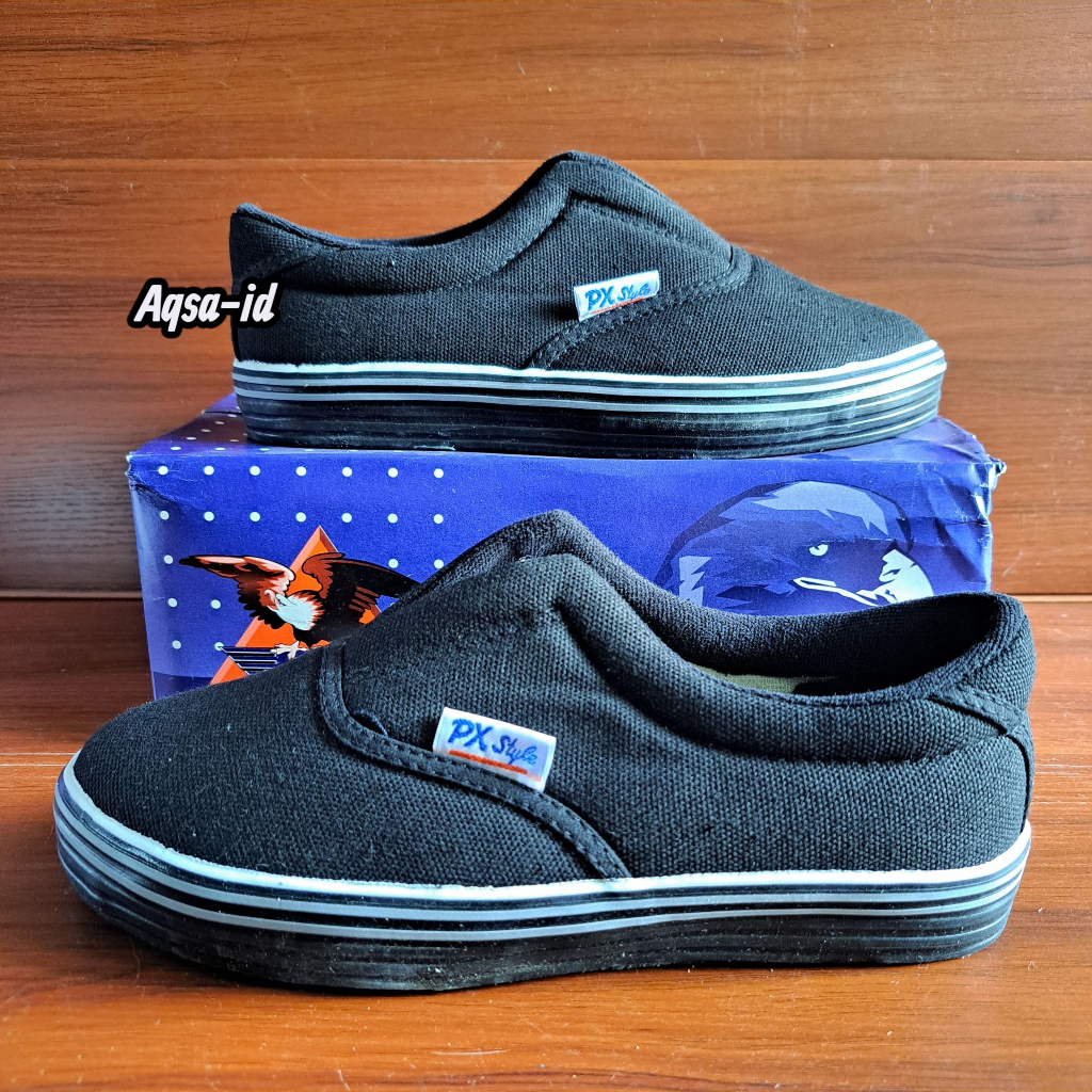 รองเท้า FACTORY ของผู้ชาย PX 128 MOTIF RUBBER SOLE CANVAS MATERIAL SIZE 35-44