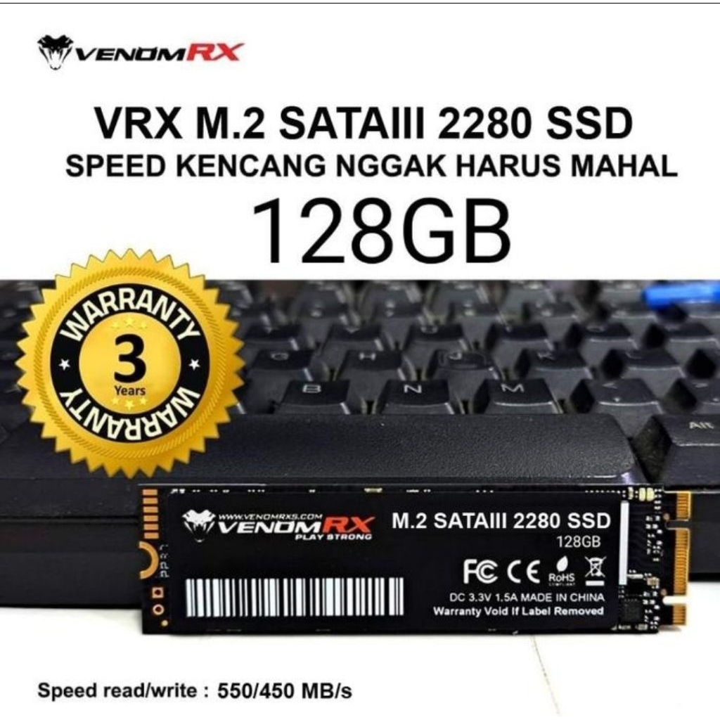 VenomRX M2 SATA SSD 2280 128GB