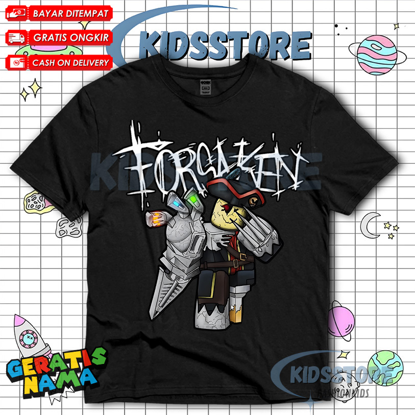 ROBLOX FORSAKEN KILLERS JOHN DOE VIRAL เสื้อยืดเด็ก - ROBLOX FORSAKEN KILLER JOHN DOE แฟชั่นเด็กชื่อ