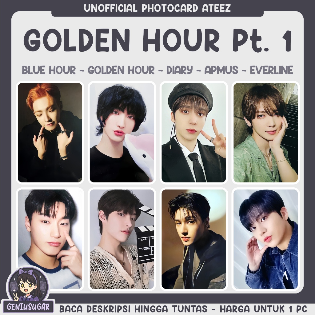 [ATEEZ] GOLDEN HOUR PT.1 [1] UNOFFICIAL PHOTOCARD