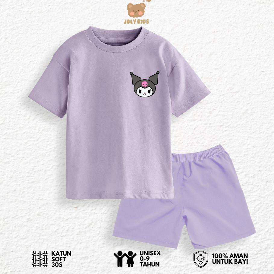 Jolly Kids KURO LOGO T-Shirt Set สําหรับเด็กชายและเด็กหญิง อายุ 1-9 ปี
