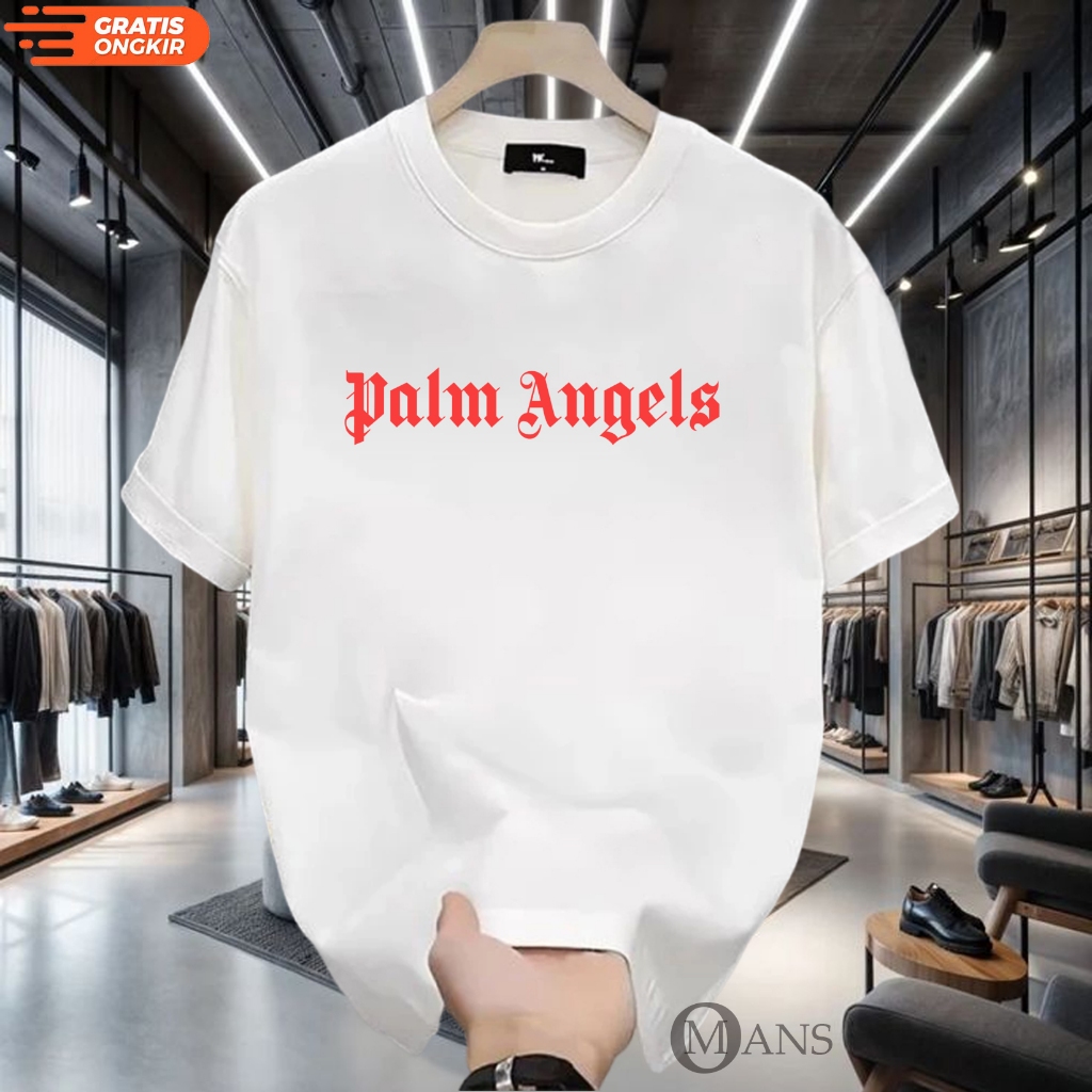 เสื้อยืด distro เท่ๆ เสื้อยืดชาย/หญิง p4lm angels ข้อความ เสื้อยืดสีแดง เสื้อยืดพรีเมี่ยม