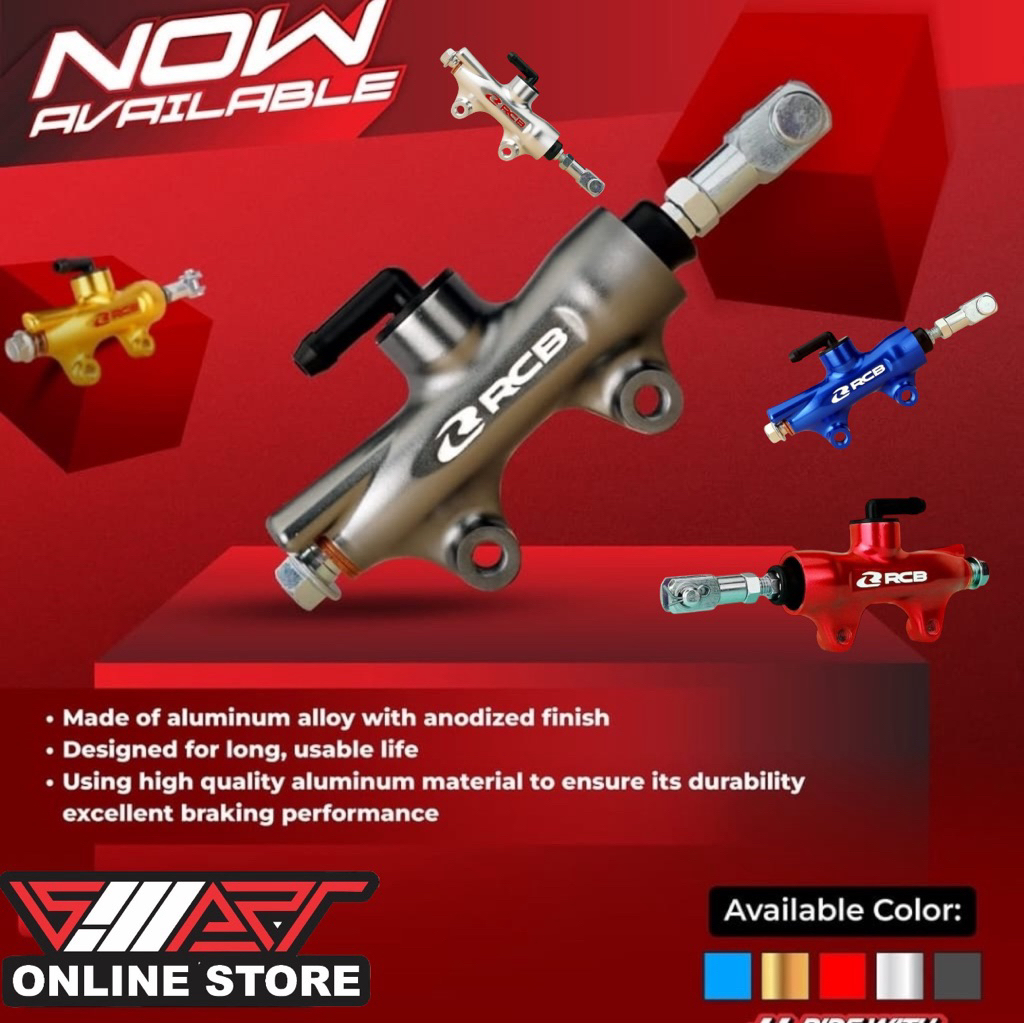 ปั๊มเบรกด้านหลัง RCB S1 GRT 14 มม.หรือปั๊มเบรกด้านหลัง RCB CNC