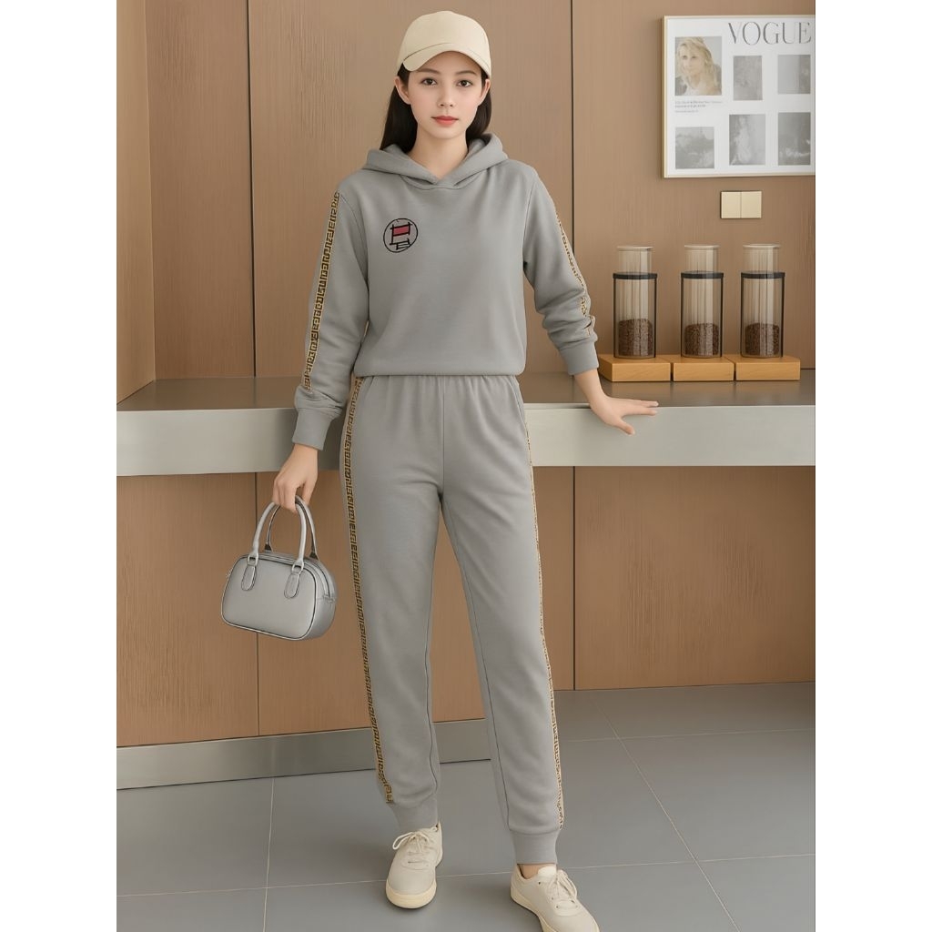 Hodie Logo Set Womens Training Clothes Suit Hoodie & Pants – Sporty Trend Ms