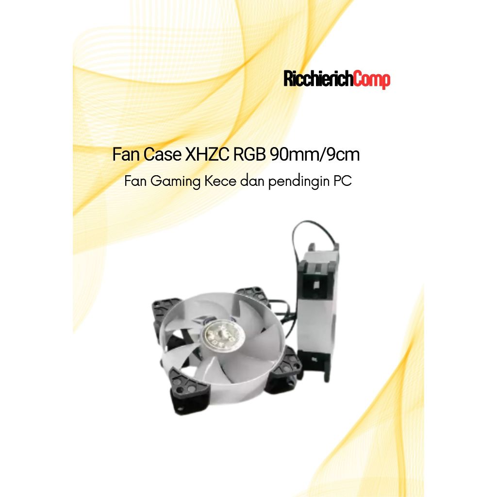 XHZC RGB Case Fan 90mm 3Pin PWM – พัดลมระบายความร้อน CPU คอมพิวเตอร์สําหรับเล่นเกม