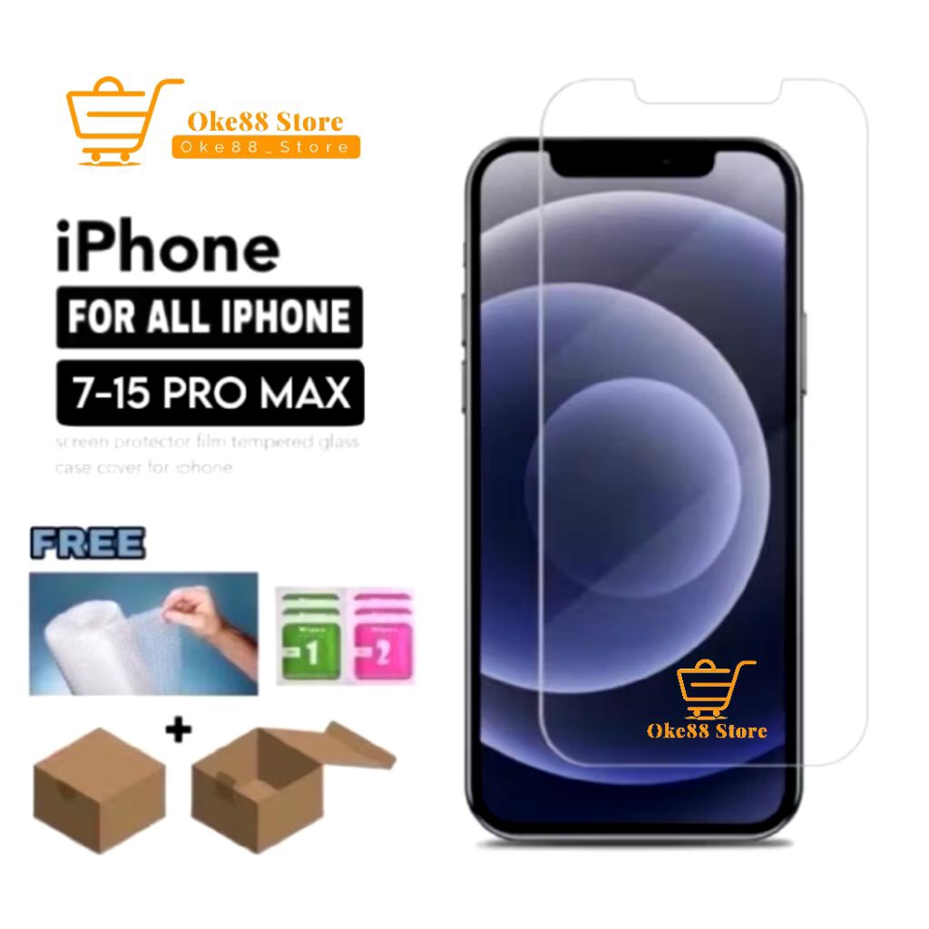 กระจกนิรภัยใส Iphone X Xr Xs Xs Max 11 11 Pro 11 Pro Max 17 Pro Max 17 Air 16 16 + 16e 16 Pro 16 Pro