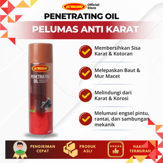 Burgari Penetrating Oil 500 ML | Pelumas Multifungsi Mobil dan Motor Mencegah Karat Lumasi Roda Gigi Engsel | Cairan Pelumas Anti Karat Rantai, Engsel Pintu, Jendela dan Kaca