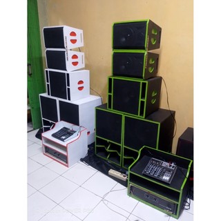 paket sound sistem horeg siap bunyi 12 inc komplit rak