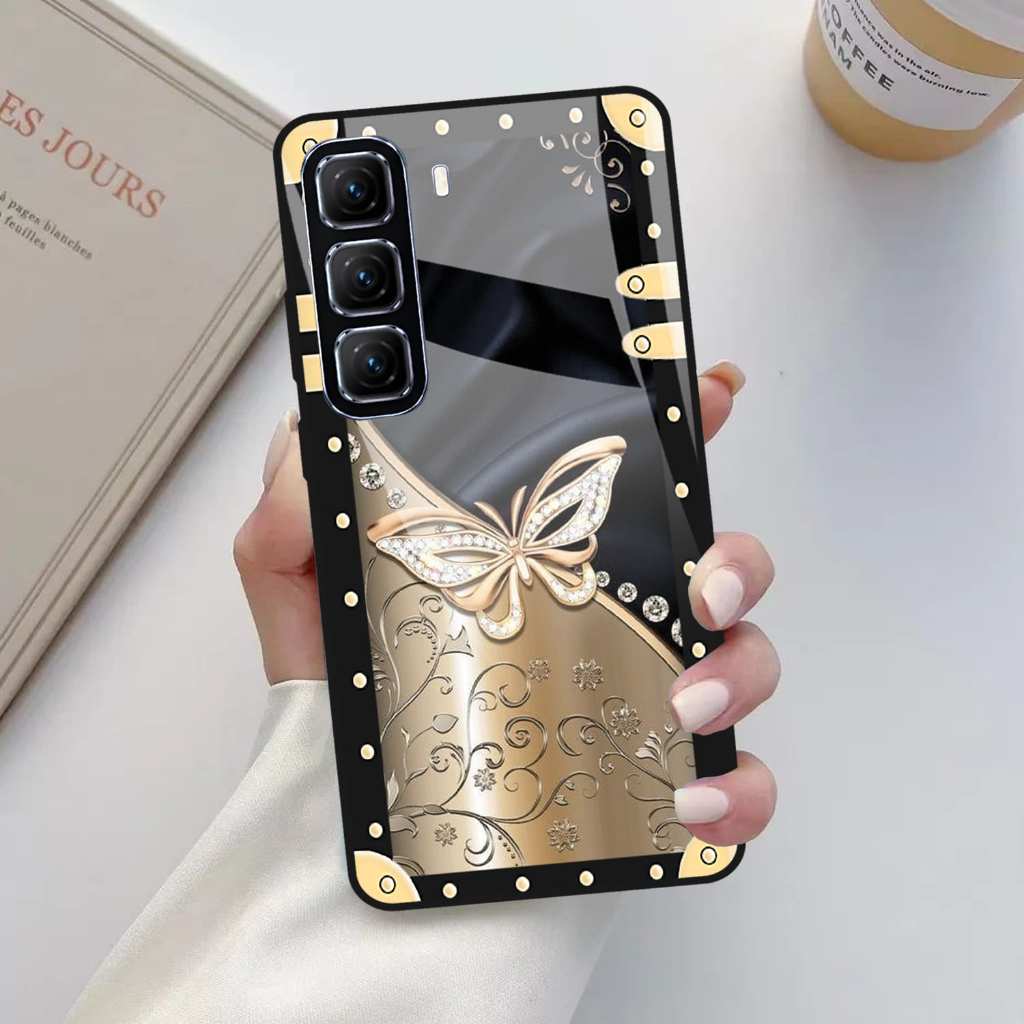[AR33] เคสสําหรับ Infinix Hot 60i Hot 60 Pro Plus (ประเภทอื่นแชท Admin) - Softcase Glass สําหรับ Inf