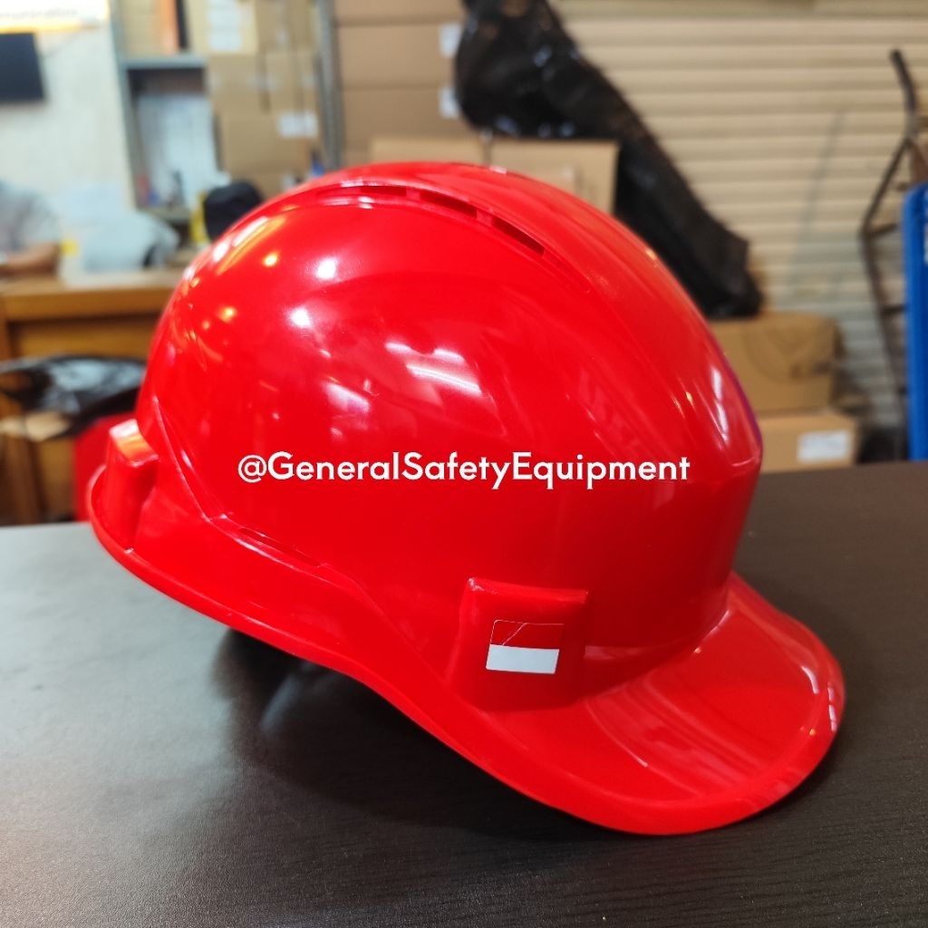 MERAH Nsa Vented Red Safety Helmet / Nsa Vented Fastrack Swivel Helmet / Nsa Vented Safety Helmet