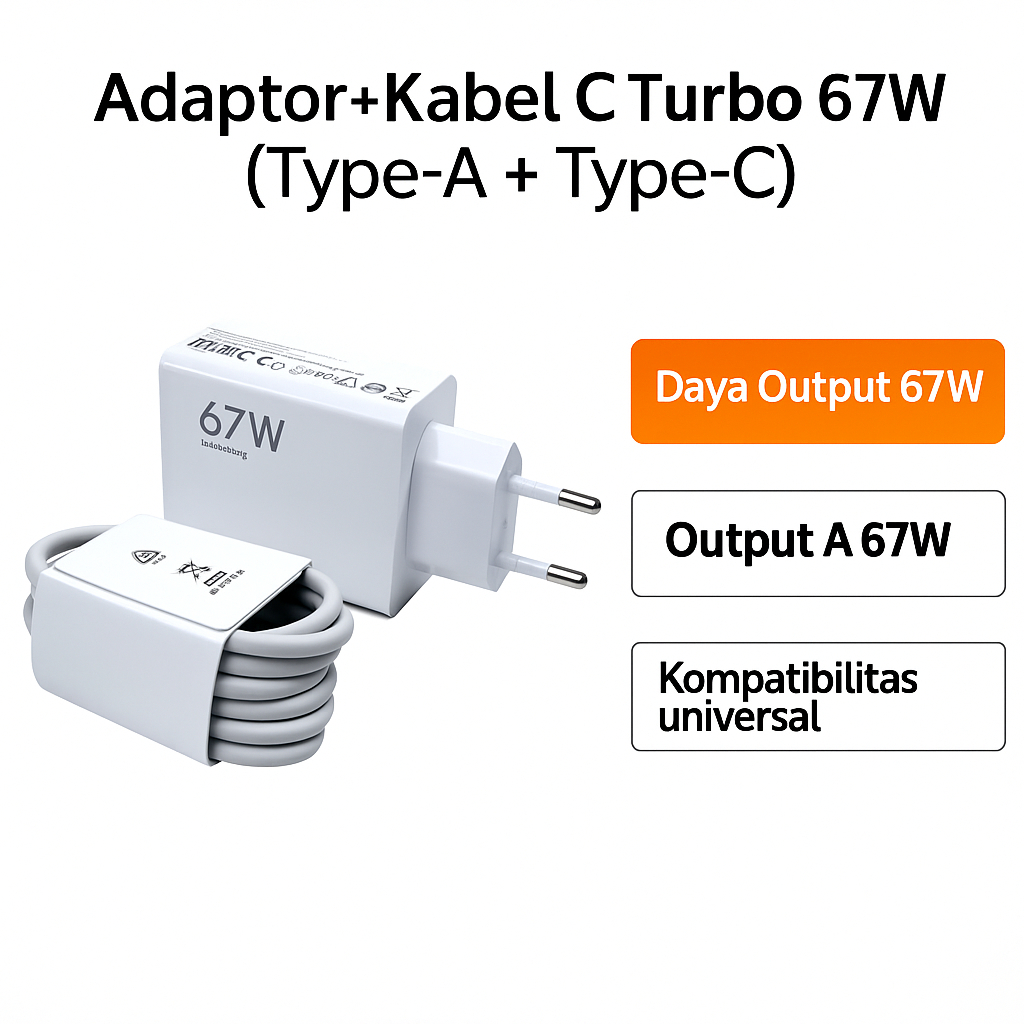 Xiaomi 67W Turbo Max Decimal Original Charger 1 ชุดสาย Type C