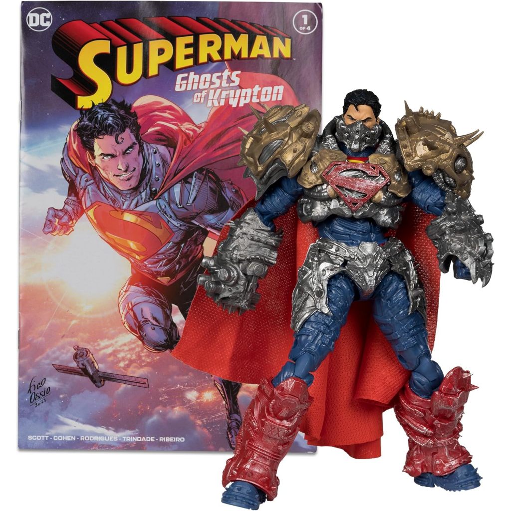 MCFARLANE ของเล่น DC DIRECT PAGE PUNCHERS SUPERMAN ACTIONFIGUR MIT SUPERMAN-COMIC, 17.8 CM MANCELLEN