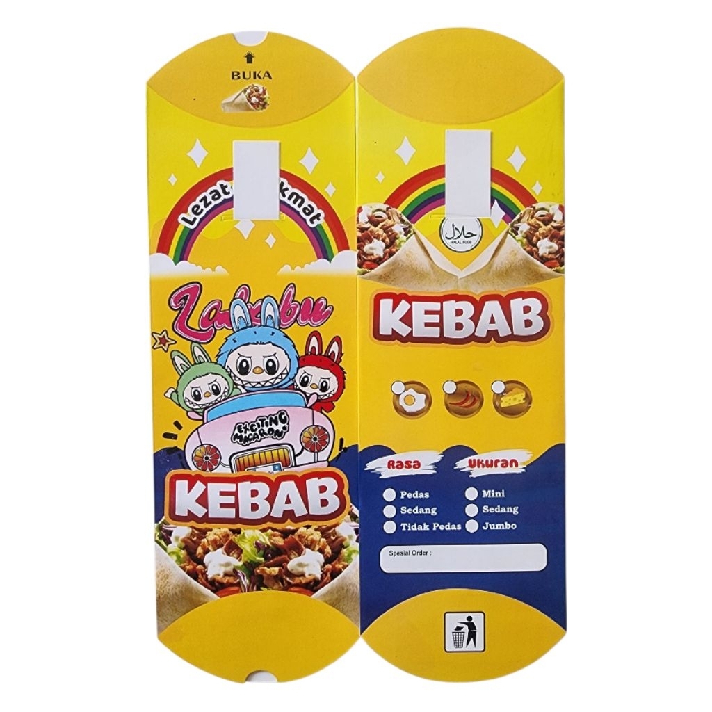 100 ชิ้น JUMBO KEBAB PAPER/ KEBAB PACKAGING/ KEBAB WRAPPING