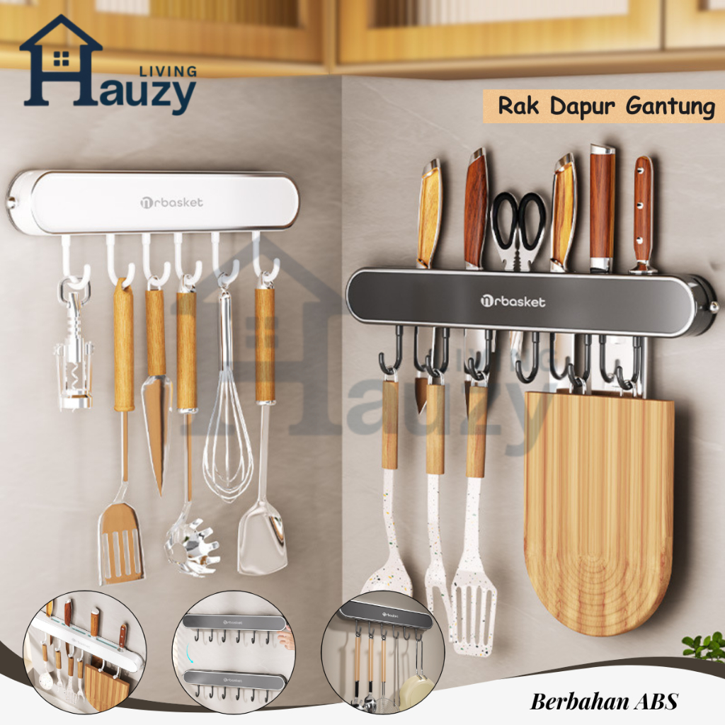 กันตุนทัง ฮาuzy - ไม้แขวนเสื้ออเนกประสงค์ติดผนัง-แขวนอุปกรณ์ทําอาหารและช้อนส้อมแร็ค/ไม้แขวนเสื้อเครื