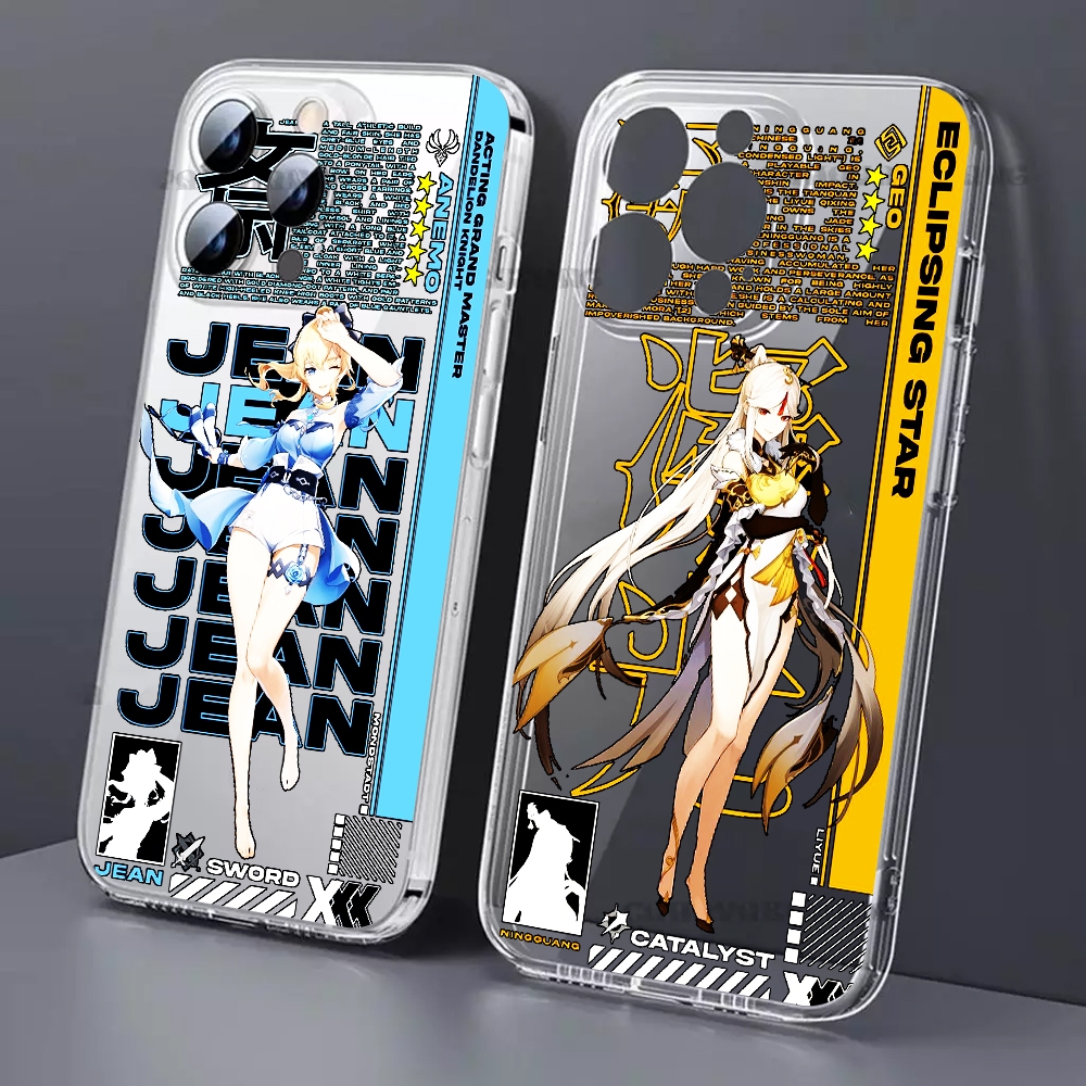 ALL TYPE CLEAR CASE GHENSHIN 2 MOTIF สําหรับ VIVO V27 5G V23 5G V23E V20 V29/S17 Y81 V20 SE Y29 5G/Y