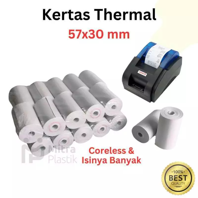 THERMAL กระดาษม้วน 58MM 58X30 57X30 THERMAL EDC THERMALT PRINTER MINI BLUETOOTH 58MM