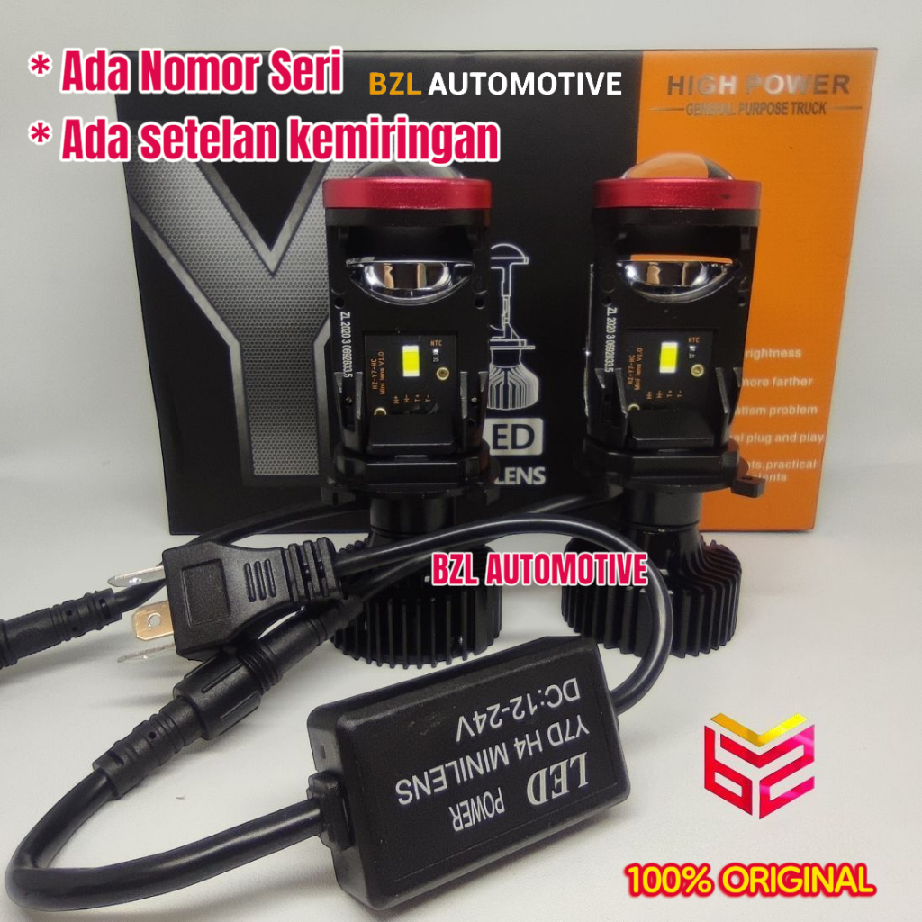 BOLL Y7D ไฟ Led รถยนต์ MOTORCYCLE LIGHT H4 Mini PROJECTOR Y7D Original Super BRIGHT