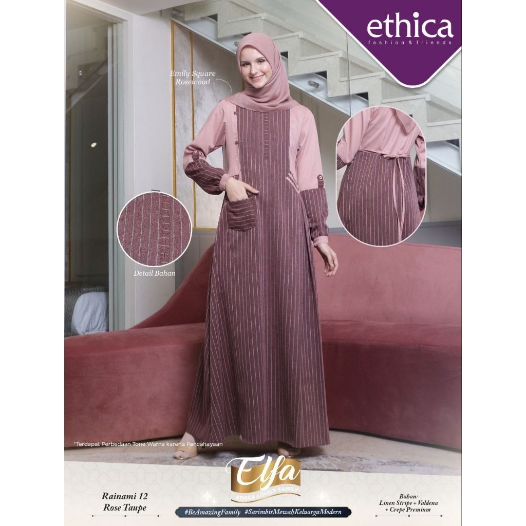 RAINAMI 12 ROSE TAUPE GAMIS DRESS ETHICA ใหม่ล่าสุด