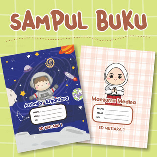 Sampul Buku Sekolah Anak Custom Nama Back To School Cover Buku A5 B5
