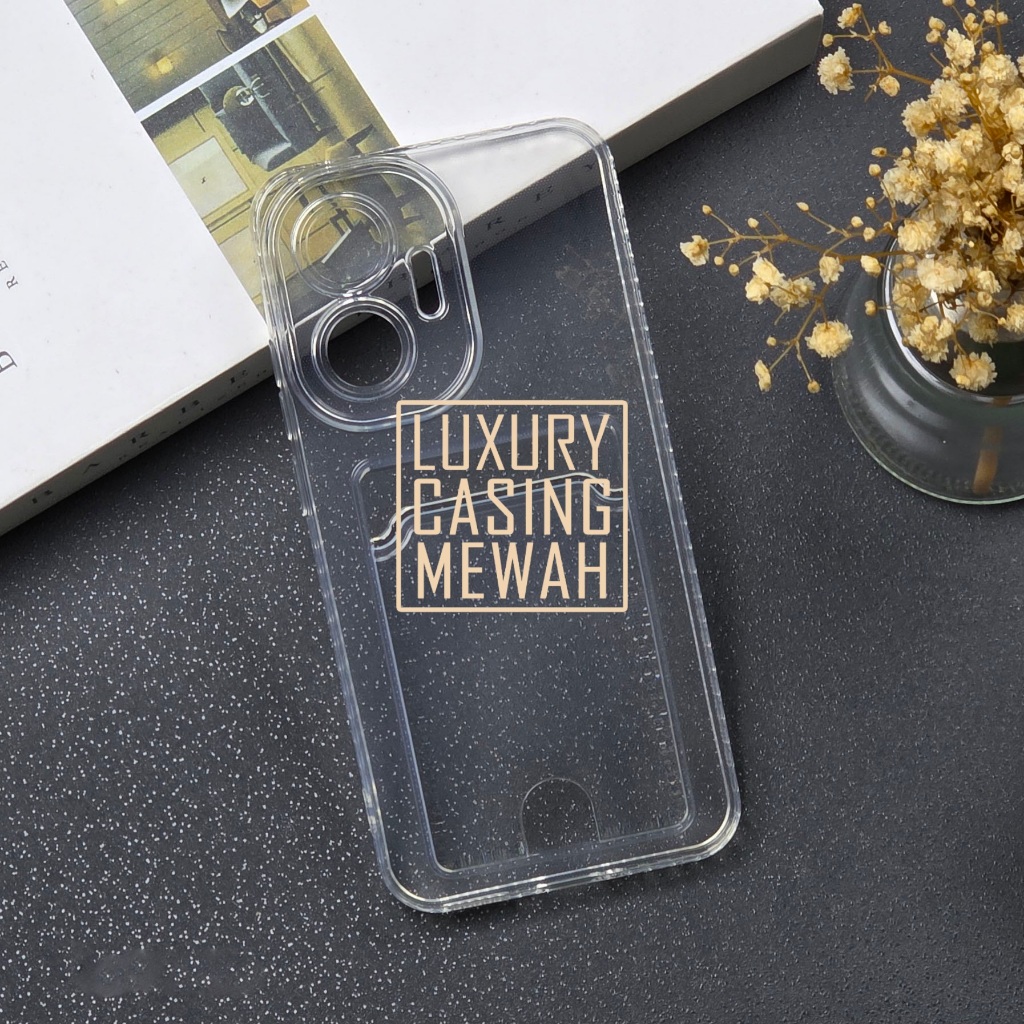 Premium Card Case Clear Card Slot สําหรับ Poco C65 Poco C71 Poco C75 Poco F5 5G Poco F6 5G Poco M6 4