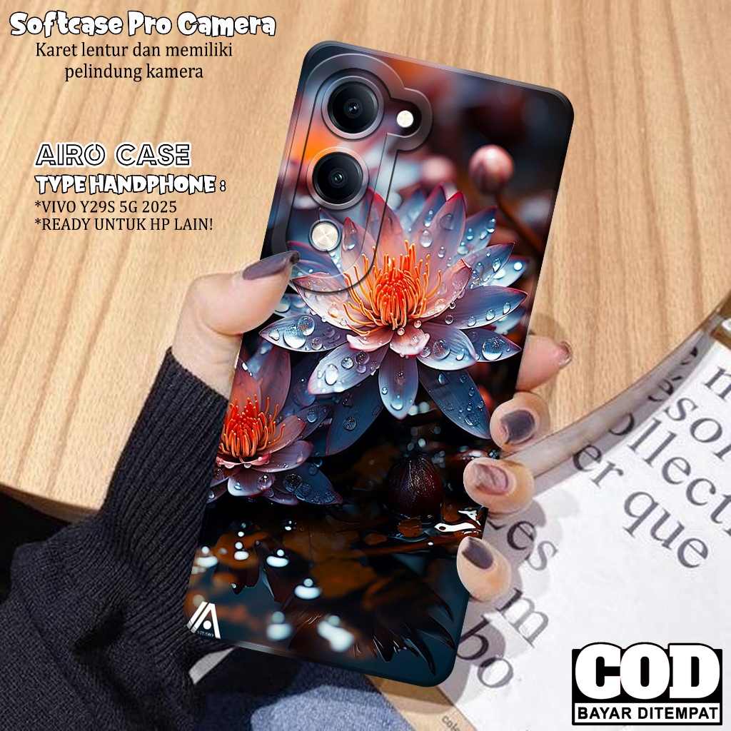 HP เคส VIVO Y29S 5G 2025 ล่าสุด - เคส VIVO Y29S 5G 2025 Softcase - เคสแฟชั่น FLOWER - เคส VIVO Y29S 