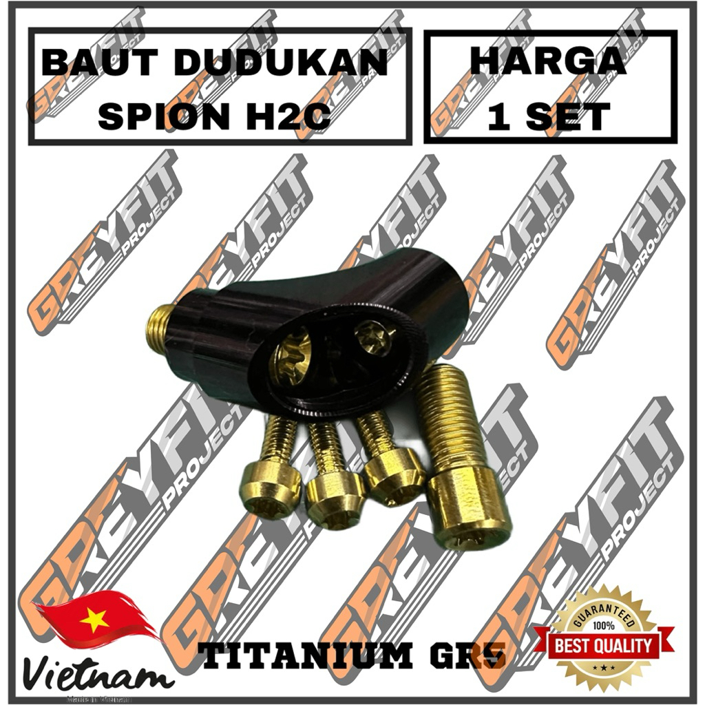 H2C TITANIUM MIRROR SET BOLT