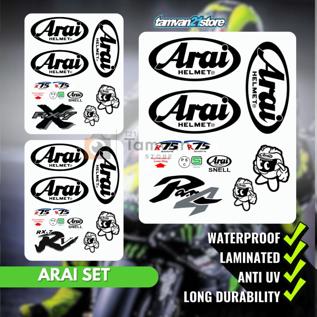 สติ๊กเกอร์ชุด ARAI RAM4 RX7 RV