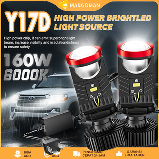 Y17D Lampu Led Mobil Dan Motor 160W H4 Super Terang Original Mini Pjector Projie Lampu H4 Super Terang Lampu Led Motor IP68 Waterproof