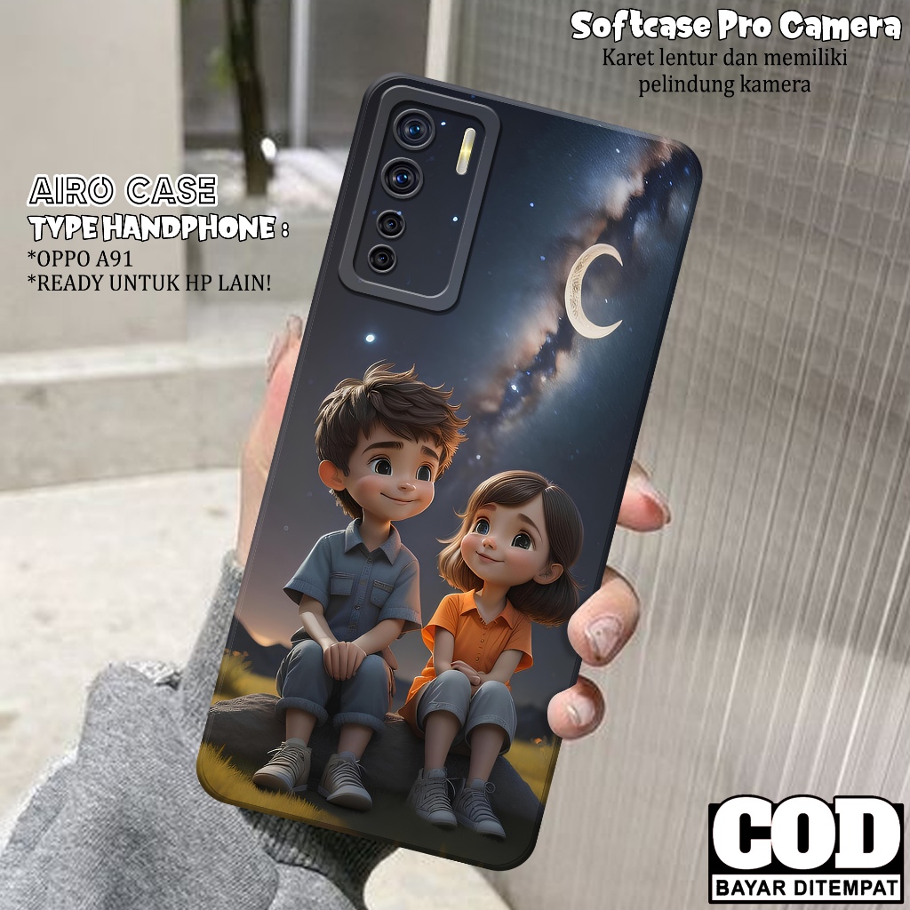 เคส OPPO A91 - OPPO A91 Softcase - เคสแฟชั่นการ์ตูน - เคส OPPO A91 - เคส Pro Camera Softcase - Tpu -
