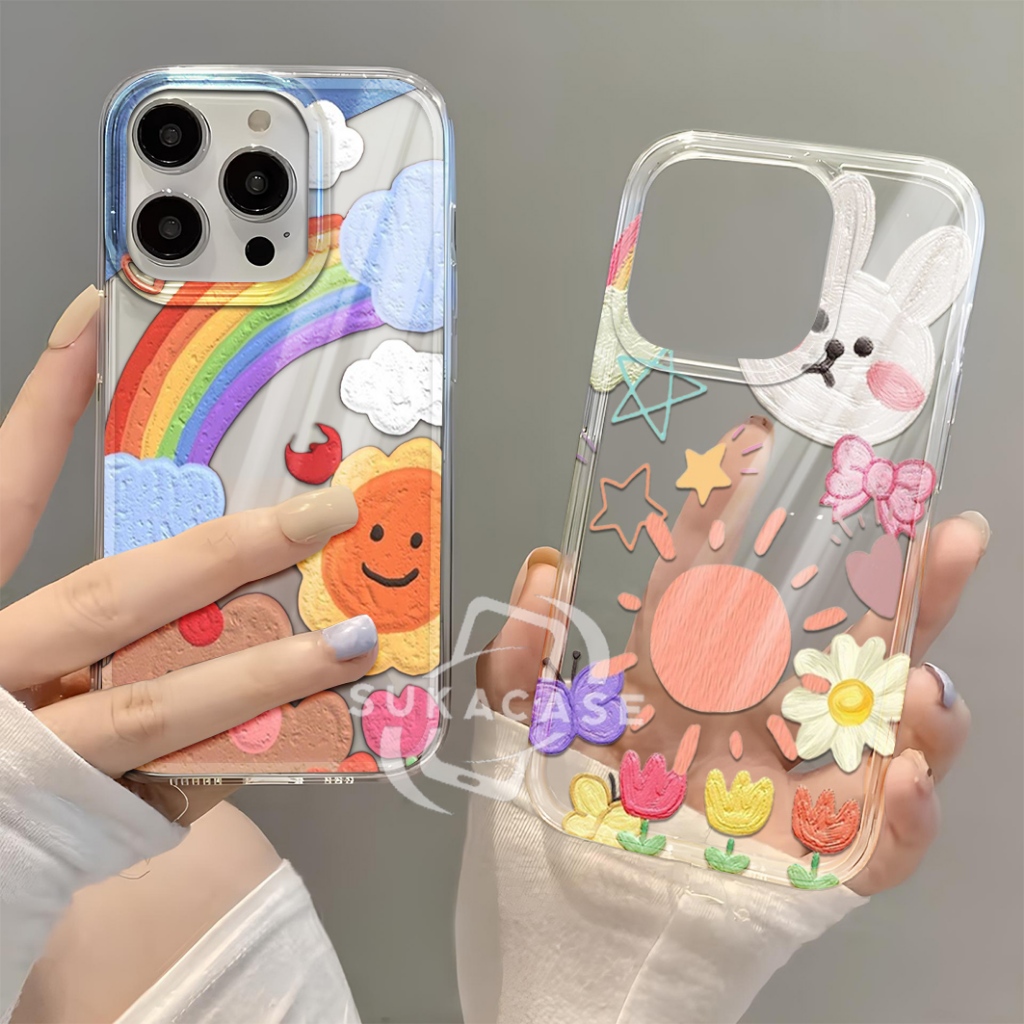 GLOSSY เคสใสสําหรับ Zenfone Max pro m1 / Max pro m2 - softcase น่ารักสีรุ้ง - SC25 - OTHER TYPES CHA
