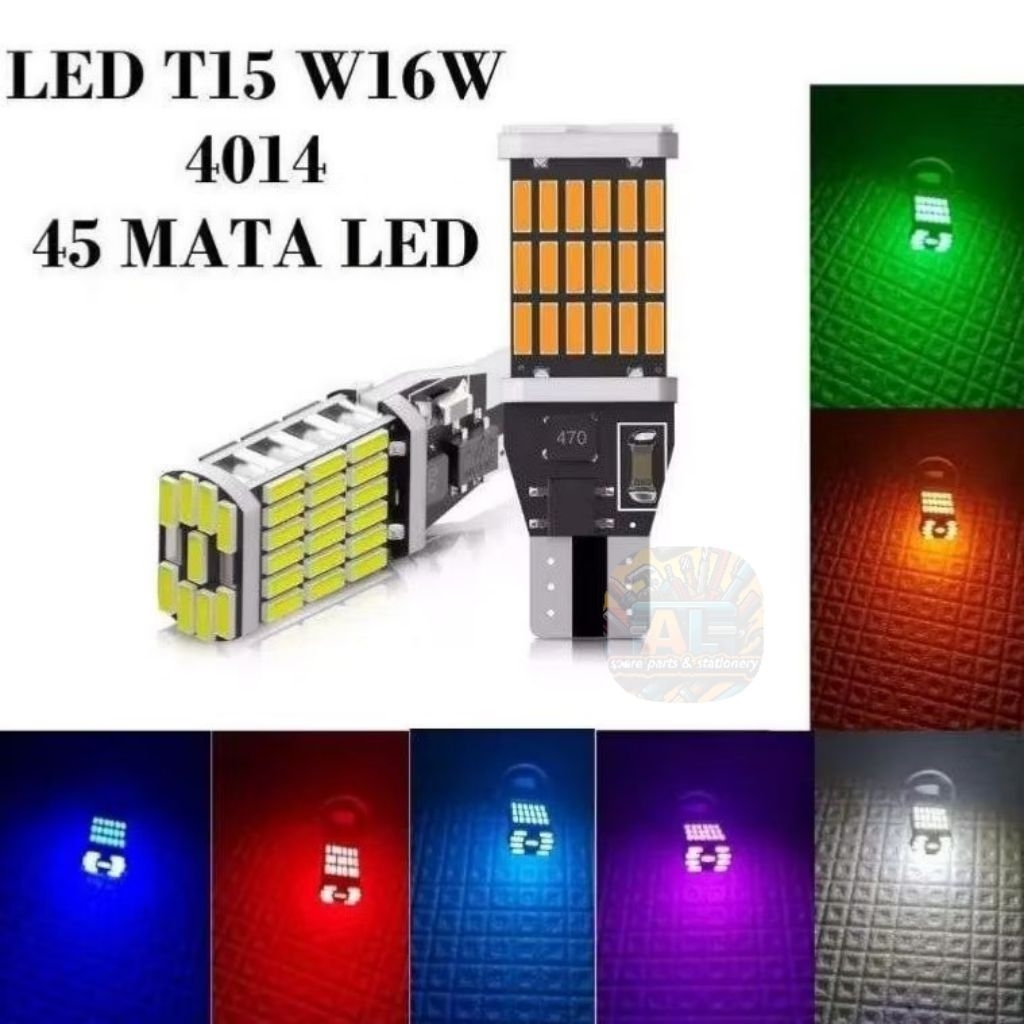 Dajjal 45 ไฟเลี้ยว LED 2 ชิ้น T10 T15 ไฟเลี้ยวสว่างเป็นพิเศษ
