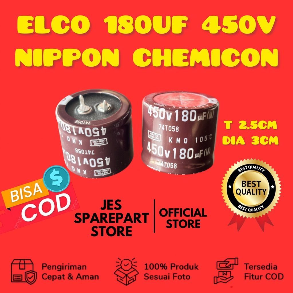 ELCO 180uf 450V NIPPON CHEMICCON