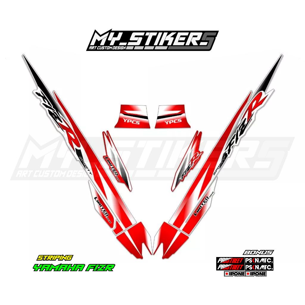 Yamaha F1ZR 03 Striping Sticker / Yamaha F1ZR Thailand/Malaysia/เวียดนาม F1ZR Millennium