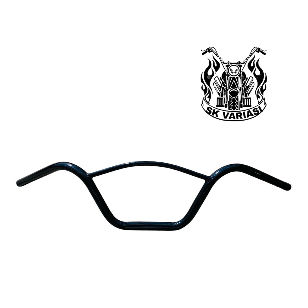 British Bristish Handlebar Custom Chopper Bobber Bratstyle Japstyle Universal สีดํา