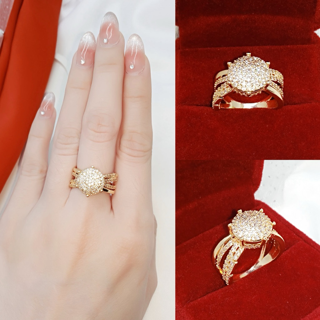 แหวนไทเทเนียมผู้หญิงหรูหรา C88-100BM