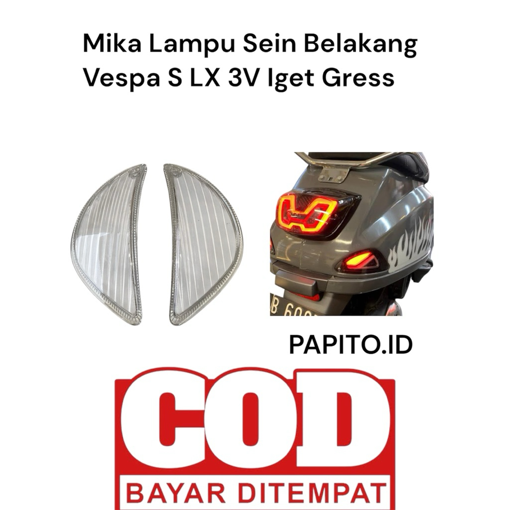 ไฟเลี้ยวหลัง Mica Vespa S LX 3V Iget Gress
