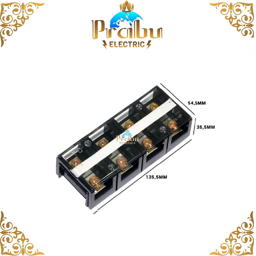 TERMINAL BLOCK 100A 4POLE TC-1004 / TC1004 / 4P 100 A TERMINAL BLOCK GLASS TC 1004