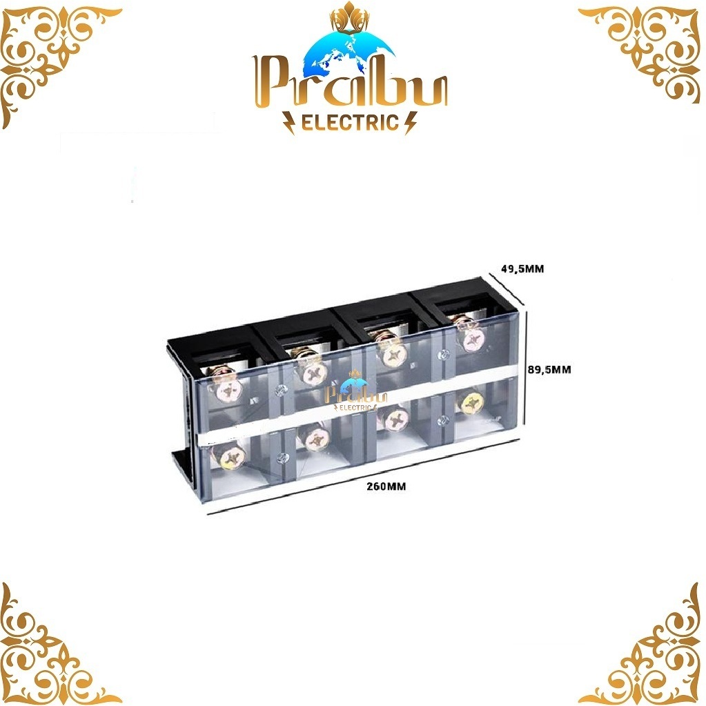 TERMINAL BLOCK 400A 4POLE TC-4004 / TC4004 / 4P 400 A TERMINAL BLOCK GLASS TC 4004