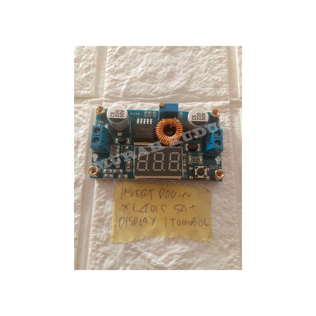 TOMBOL INVERT DOWN XL4015 5A+DISPLAY 1 ปุ่ม