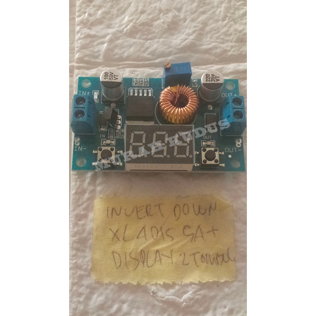 TOMBOL INVERT DOWN XL4015 5A+DISPLAY 2 ปุ่ม