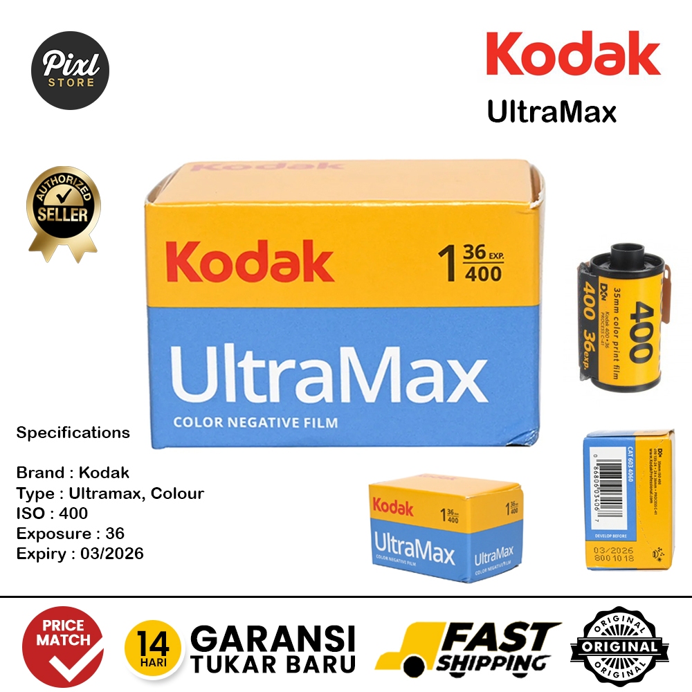 ฟิล์มเนกาทีฟสี Kodak UltraMax 400 36 Exp